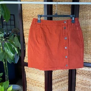 Burnt Orange Denim skirt